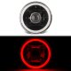 Mazda RX4 1974-1976 Red Halo Tube Black Sealed Beam Projector Headlight Conversion