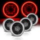 Buick Special 1961-1969 Red LED Halo Black Sealed Beam Projector Headlight Conversion