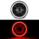 Dodge Challenger 1970-1974 Red LED Halo Black Sealed Beam Projector Headlight Conversion