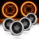 Dodge Challenger 1970-1974 Amber LED Halo Black Sealed Beam Projector Headlight Conversion