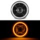 BMW 3 Series 1984-1991 Amber LED Halo Black Sealed Beam Projector Headlight Conversion