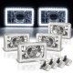 Ford Country Squire 1987-1991 White LED Halo LED Projector Headlights Conversion Kit Low and High Beams