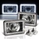 Cadillac Brougham 1987-1989 White LED Halo Black LED Projector Headlights Conversion Kit