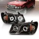 Lexus LX470 1998-2007 Projector Headlights Black Halo LED