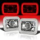 GMC Suburban 1981-1999 Red Halo Tube Sealed Beam Projector Headlight Conversion