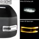 Ford F450 Super Duty 2008-2016 Glossy Black Towing Mirrors LED Lights Power Heated