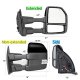 Ford F550 Super Duty 2008-2016 Glossy Black Towing Mirrors LED Lights Power Heated