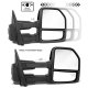 Ford F450 Super Duty 2008-2016 Glossy Black Towing Mirrors Smoked LED Lights Power Heated