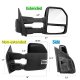 Ford F250 Super Duty 2017-2022 Glossy Black Power Heated Towing Mirrors LED Lights