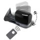 Chevy Silverado 3500 2001-2002 Glossy Black Power Folding Towing Mirrors Smoked LED DRL