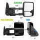 Chevy Suburban 2000-2002 Glossy Black Power Folding Towing Mirrors Smoked LED DRL