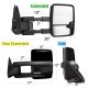 Chevy 3500 Pickup 1988-1998 Glossy Black Power Towing Mirrors Smoked LED Running Lights