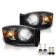 Dodge Ram 2006-2008 Black LED Headlight Bulbs Set Complete Kit