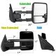 Dodge Ram 2500 2010-2018 Glossy Black Tow Mirrors Smoked LED Lights Power Heated