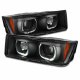 Chevy Avalanche 2002-2006 Body Cladding Black Halo Projector Headlights