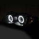 BMW E46 Sedan 3 Series 2002-2005 Black CCFL Halo Projector Headlights