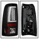 Chevy Silverado 3500 2001-2003 Black LED Tail Lights White Tube