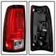 Chevy Silverado 2500HD 1999-2002 Red Clear LED Tail Lights Tube