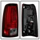 Chevy Silverado 1500HD 1999-2002 Red Smoked LED Tail Lights Tube