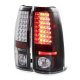 Chevy Silverado 2500 1999-2002 Black LED Tail Lights