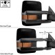 GMC Sierra 3500 2003-2006 Glossy Black Towing Mirrors LED Lights Power Heated