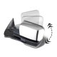 Chevy Avalanche 2003-2005 Chrome Power Folding Towing Mirrors Smoked Tube LED Lights