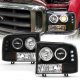 Ford Excursion 2000-2004 Black Dual Halo Projector Headlights with LED