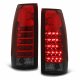 Chevy 2500 Pickup 1988-1998 Red and Smoked LED Tail Lights