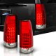 Chevy 3500 Pickup 1988-1998 Red and Clear LED Tail Lights