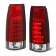 Chevy 3500 Pickup 1988-1998 Red and Clear LED Tail Lights