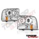 Ford Excursion 2000-2004 Clear Dual Halo Projector Headlights with LED