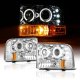 Ford Excursion 2000-2004 Clear Dual Halo Projector Headlights with LED