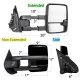 Chevy Silverado 3500HD 2007-2014 Glossy Black Tow Mirrors Smoked Switchback LED DRL Sequential Signal