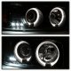 GMC Yukon Denali 2001-2006 Black Dual Halo Projector Headlights with LED