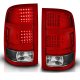 GMC Sierra 3500HD 2007-2013 LED Tail Lights Red and Clear with Black Housing