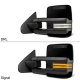 Chevy Avalanche 2007-2013 Glossy Black Power Folding Tow Mirrors Smoked Switchback LED DRL Sequential Signal