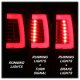 GMC Yukon XL 2000-2006 Red and Clear LED Tail Lights Tube