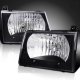 Ford Econoline Van 1992-2006 Black Custom Headlights