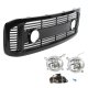 Ford Excursion 2000-2004 Glossy Black Billet Grille and Fog Lights