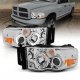 Dodge Ram 2500 2003-2005 Chrome Projector Headlights with Halo and LED