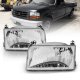 Ford F150 1992-1996 Crystal Headlights Chrome