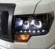 Ford F150 2009-2014 Black Halo Projector Headlights LED DRL