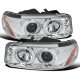 GMC Sierra 1500HD 2001-2007 Chrome Halo Projector Headlights with LED