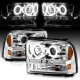 Ford F350 Super Duty 2005-2007 Clear Projector Headlights with CCFL Halo and LED