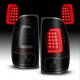 Dodge Dakota 1997-2004 Black Smoke LED Tail Lights Tube