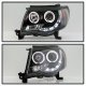 Toyota Tacoma 2005-2011 Black Dual Halo Projector Headlights LED DRL