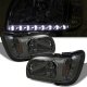 Toyota Tacoma 2001-2004 Smoked Euro Headlights with Black Trim Corner Lights