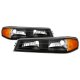 Chevy Colorado 2004-2012 Black Front Bumper Lights