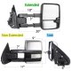 Chevy Silverado 2500HD Diesel 2015-2019 Chrome Power Folding Towing Mirrors Clear LED Lights Heated