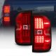 GMC Sierra 3500HD Dually 2015-2018 Red Clear LED Tail Lights